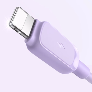 Joyroom Multi-Color Series A14 Lightning / USB-A 2.4A 1.2 m kabelis - violets