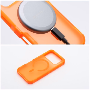 Case for iPhone 17 Pro / 18 Pro (low camera edge) Forcell F-Protect BumperX Premium compatible with MagSafe orange