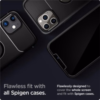 Spigen Glas.tR EZ Fit rūdīts stikls iPhone 12 / iPhone 12 Pro - 2 gab.