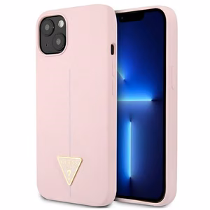 Guess GUHCP13SSLTGU iPhone 13 mini 5.4" фиолетовый/фиолетовый жёсткий чехол Silicone Triangle