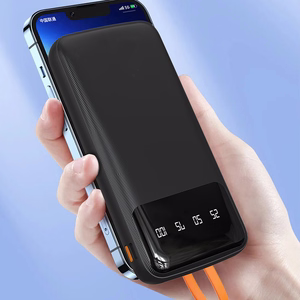 Universāls portatīvais lādētājs Dudao K6Pro 10000mAh ar USB, USB-C, Lightning kabeļiem