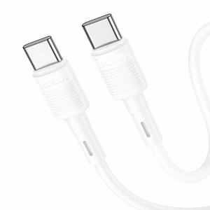 Kabelis USB C uz USB C Hoco 3A 60W 1 m X83 balts