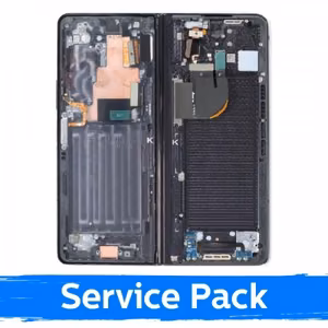 LCD displejs saderīgs ar Samsung F946 Z Fold5 ar rāmi / Phantom Black / (Service Pack)