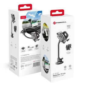 FORCELL F-GRIP Regular 17 cm auto turētājs vējstiklam / paneļim / ventilācijas atverei melns