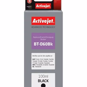 Activejet AB-D60BK – black ink bottle, replaces Brother BT-D60BK, 100 ml, Supreme