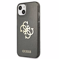 Guess GUHCP13SPCUGL4GBK iPhone 13 mini 5.4" melns cietais apvalks Spīguļu 4G Liels Logotips
