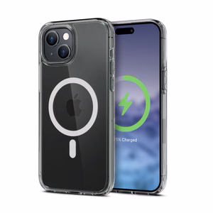 Crong Clear MAG Cover vāciņš ierīcei iPhone 15 Plus, saderīgs ar MagSafe, caurspīdīgs