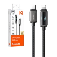 Mcdodo CA-2630 USB-C un Lightning kabelis, 36 W, LED displejs, 1,2 m