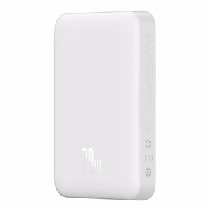 Powerbanka Baseus Magnetic, 10000mAh, USB-C 20W, MagSafe (balta)