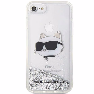 Karl Lagerfeld KLHCI8LNHCCS iPhone 7/8/SE 2020/2022 sudraba/sudraba cietais apvalks Mirdzošs Choupette Galva