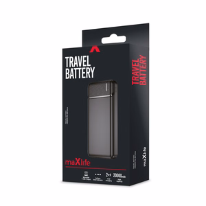 Maxlife portatīvais lādētājs MXPB-01 20000 mAh melns