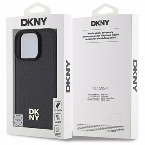 DKNY ar atkārtotu logotipu Magnētiskais viedtālruņa apvalks iPhone 16 Pro Max - melns
