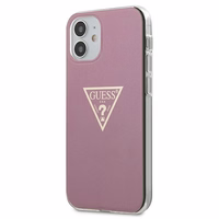 Guess GUHCP12SPCUMPTPI iPhone 12 mini 5.4" rozā/rozā cietais apvalks Metallic kolekcija