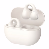 Baseus Bass 15 Clip OWS bezvadu austiņas ar Baseus Simple USB-C 3A 30cm kabeli - baltas