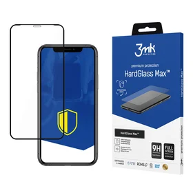 Rūdīts stikls 3mk HardGlass Max melns Apple iPhone X / XS / 11 Pro