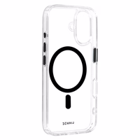Liavec Spīdīgs Magnētiskais Caurspīdīgs viedtālruņa apvalks Iphone 16 melna