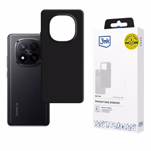 3mk Matt Case Pro viedtālruņa apvalks Xiaomi Redmi Note 14 Pro+ - matēta melna