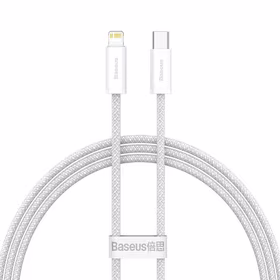 Baseus Dynamic USB-C kabelis Lightning, 23 W, 1 m (balts)