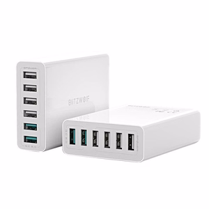 Зарядное устройство 6x USB Blitzwolf BW-S15, QC 3.0, 60 Вт (белое)