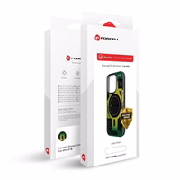 Viedtālruņa apvalks FORCELL F-PROTECT ar divslāņu 4D tehnoloģiju, militārā kritiena testa saderīgs ar MagSafe paredzēts IPHONE 16 PRO zaļš