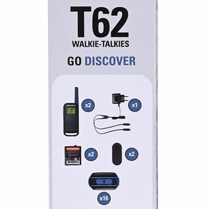 Motorola Talkabout T62 dubultpakete + lādētājs zils