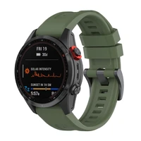 Silikona siksniņa GARMIN FENIX 3 / 3HR / 5X / 6X / 6X Pro / 7X / 7X Pro tumši zaļa (4)