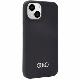 Audi silikona viedtālruņa apvalks iPhone 14 6.1" melns/melns cietais apvalks AU-LSRIP14-Q3/D1-BK