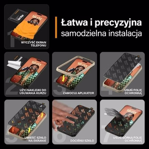 PanzerGlass Itin plats aizsargstikls ar pozicionieri iPhone 15 Pro Max
