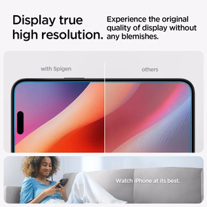 Spigen Glas.tR EZ Fit rūdītais aizsargstikls iPhone 15 / 16 – 2 gab.