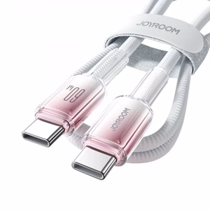 USB kabelis Joyroom S-A42 balts Type-C / Type-C 120cm (līdz 60W)