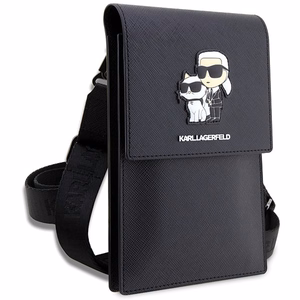 Karl Lagerfeld Rokassoma KLWBSAKCPMK melna/melna Saffiano Karl & Choupette