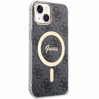 Guess GUHMP14MH4STK iPhone 14 Plus/ 15 Plus 6.7" melns/melns hardcase 4G MagSafe