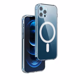Triecienizturīgs 1,5 mm Magnētiskais viedtālruņa apvalks iPhone 15 Pro 6,1" caurspīdīgs ar kameras aizsardzību