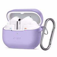 Tech-Protect silikona apvalks ar āķi Samsung Galaxy Buds 3 / 3 FE / 3 Pro austiņām - violets