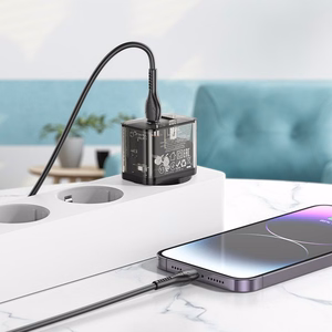 Зарядное устройство для телефона Hoco USB A + USB C QC3.0 PD 3A 20W N34 прозрачное