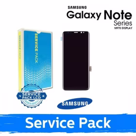 LCD Displejs Saderīgs ar Samsung N970 Note 10 Melns (Service Pack) (NF version)