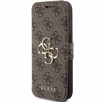 Guess 4G Metal Logo apvalks iPhone 15 Pro - brūns