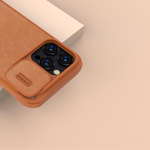 Чехол Nillkin Qin Pro Leather Apple iPhone 14 Pro Max коричневый