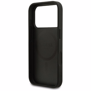Guess Saffiano Classic Logo MagSafe Чехол для iPhone 17 Pro - чёрный