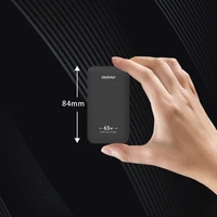 Dudao A65Q 65W GaN ceļojumu sienas lādētājs USB-A / USB-C PD īpaši plāns EU / US – melns