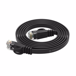 Orico PUG-C6B CAT6 1000Mbps RJ45 Ethernet tīkla kabelis plakans LAN 30m - melna