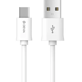 Devia Kabelis Smart EC082 USB - USB-C 1,0 m 2,1A balts