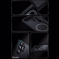 Benks Montage Magnētiskais Armor Pro Kevlar Viedtālruņa apvalks Metāla Rāmis 600D+1500D (MA41) Samsung Galaxy S24 Plus melns