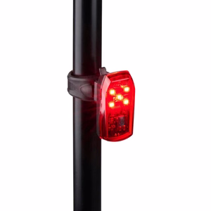 Dunlop K-Mark aizmugurējais velosipēda lukturis ar 5 LED un bremžu signāla funkciju