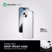 Amazing Thing Titan Pro apvalks 10FT IP156.7TPCL Iphone 15 Plus - caurspīdīgs