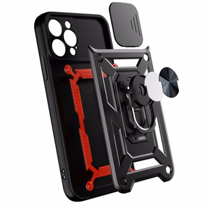 Hybrid Armor Camshield чехол для iPhone 13 Pro бронированный чехол с защитой камеры розовый