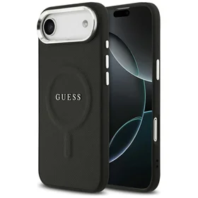 Guess Classic Logo Magnētiskais viedtālruņa apvalks iPhone Air - melns