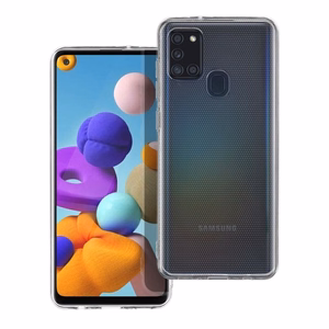 Caurspīdīgs viedtālruņa apvalks 2 mm SAMSUNG A21S caurspīdīgs