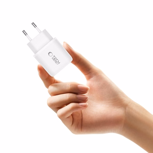 Tech-Protect NCA45W-GAN 2 portu 45 W sienas lādētājs ar USB-C kabeli - balts