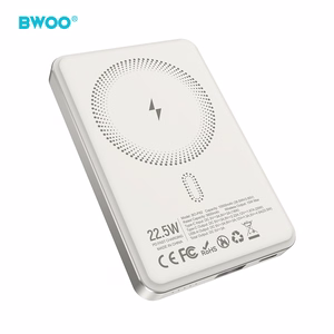 BWOO P82 BO внешний аккумулятор 10000 мАч 15W беспроводная зарядка светло-серый